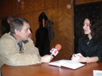 6 - Александра Илиева дава своето първо телевизионно интервю<br />за един от доайените на българската журналистика -<br />Владо Береану от БНТ